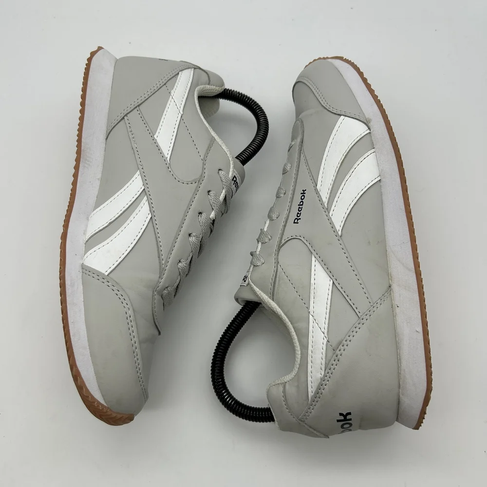 Reebok Shoes Mens Size 6 Classic Nylon 119598 Gray White Retro Sneakers Gum Sole